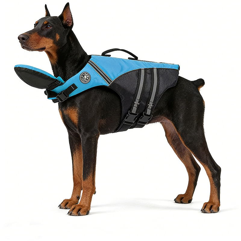 Life Jacket - เสื้อชูชีพสำหรับสุนัข ความลอยตัวสูง เสื้อกั๊กนิรภัยสำหรับสัตว์เลี้ยง สะท้อนแสง พร้อมหูจับสำหรับช่วยเหลือ สำหรับสุนัขขนาดเล็ก