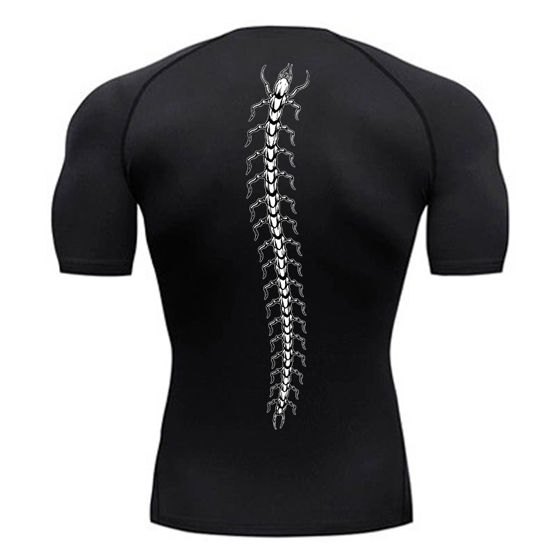 Rash Guard - เสื้อรัดรูปกราฟิกสำหรับผู้ชายเสื้อยืดแห้งเร็วสำหรับเล่นกีฬาออกกำลังกายในยิมเสื้อซับในสำหรับฝึกวิ่ง