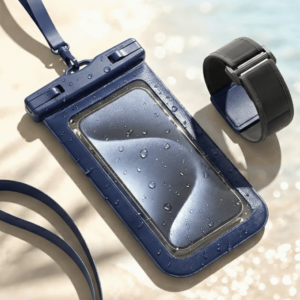 Dry Bag Waterproof - กระเป๋าใส่โทรศัพท์กันน้ำแบบสายปรับได้ น้ำหนักเบา ความจุขนาดใหญ่ กระเป๋ากันน้ำ PVC พร้อมหน้าจอสัมผัส