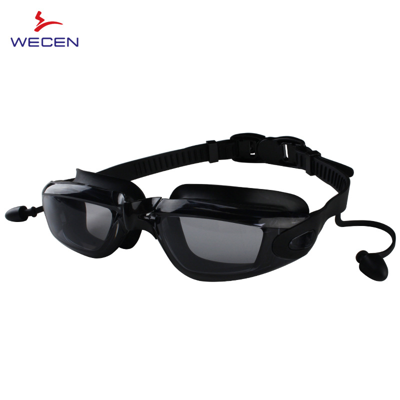 Goggles Swim - HD ป้องกันหมอกแว่นตากันน้ําซิลิโคนแว่นตาว่ายน้ําที่ปรับแต่งได้จุดแว่นตาว่ายน้ําสําหรับผู้ใหญ่
