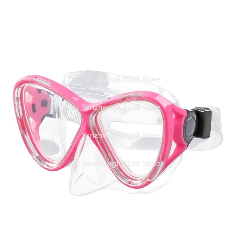 Diving Mask - อุปกรณ์ดำน้ำสำหรับผู้ใหญ่, หน้ากากกันน้ำและป้องกันฝ้ากระจกนิรภัย, ดำน้ำฟรีพร้อมที่ครอบจมูกขนาดใหญ่