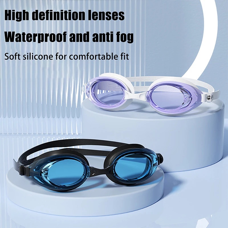 Goggles Swim - แว่นตาว่ายน้ํามืออาชีพสําหรับผู้ใหญ่ผู้ชายผู้หญิงมืออาชีพสระว่ายน้ํากันน้ําป้องกันหมอกว่ายน้ําแว่นตาป้องกันรังสียูวี