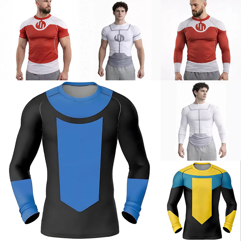 Rash Guard - เสื้อยืดคอสเพลย์ New Invincible สำหรับดำน้ำ ออกกำลังกาย บราซิลเลียนยิวยิตสู