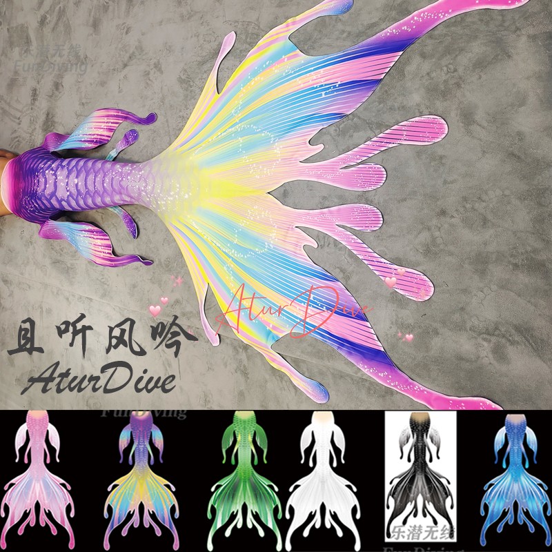 Swim Fins - Professional ขนาดใหญ่หางนางเงือก Ocean Museum ประสิทธิภาพเสื้อผ้าสามารถสวมใส่ขนาดใหญ่ Mermaid