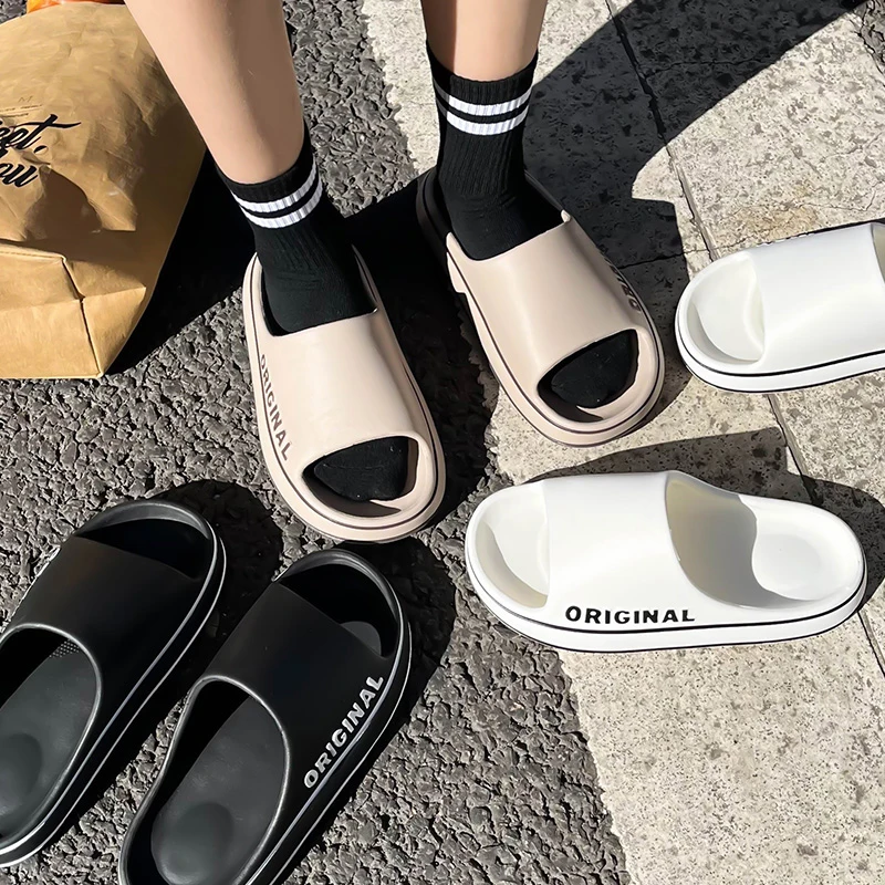 รองเท้าแตะคู่รักลายพิมพ์ตัวอัก - Water Shoes บทวิจารณ์และราคา