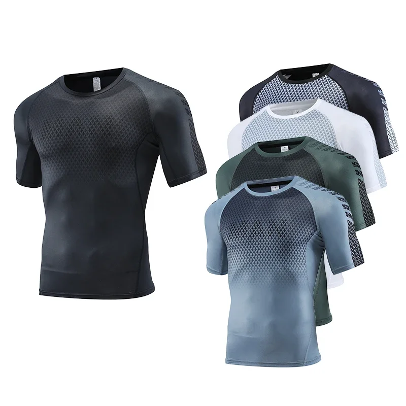 Mens กีฬาสำหรับฟิตเนสเสื้อยืดเ - Rash Guard บทวิจารณ์และราคา