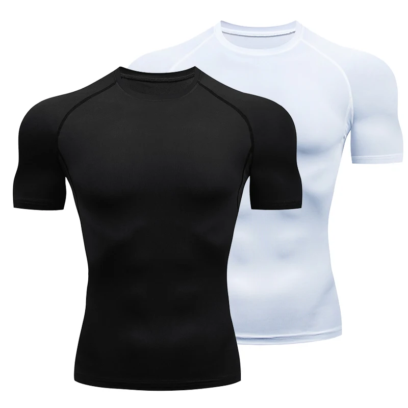 Mens กีฬาสำหรับฟิตเนสเสื้อยืดเ - Rash Guard บทวิจารณ์และราคา