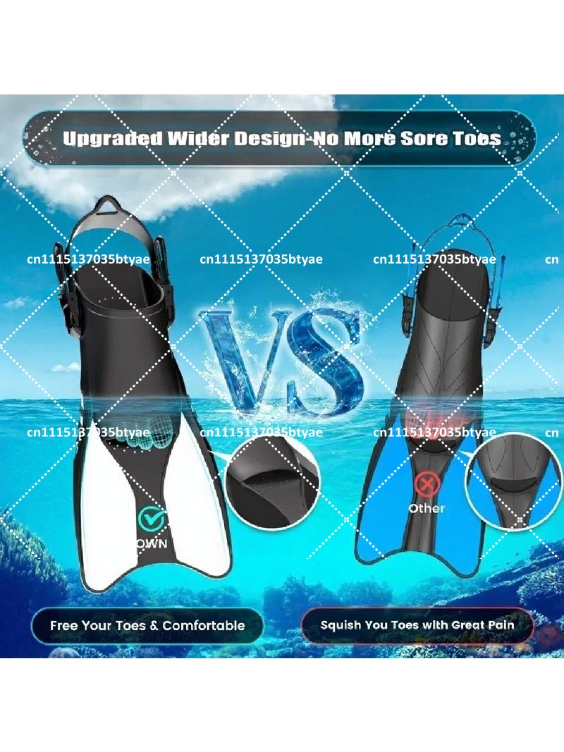 ครีบดำน้ำแบบผูกเชือกปรับได้สำห - Snorkeling Gear บทวิจารณ์และราคา