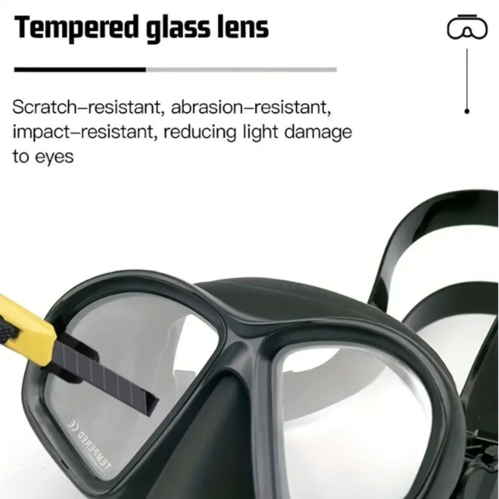 หน้ากากดำน้ำแบบกระจกนิรภัยพับไ - Snorkel Set บทวิจารณ์และราคา