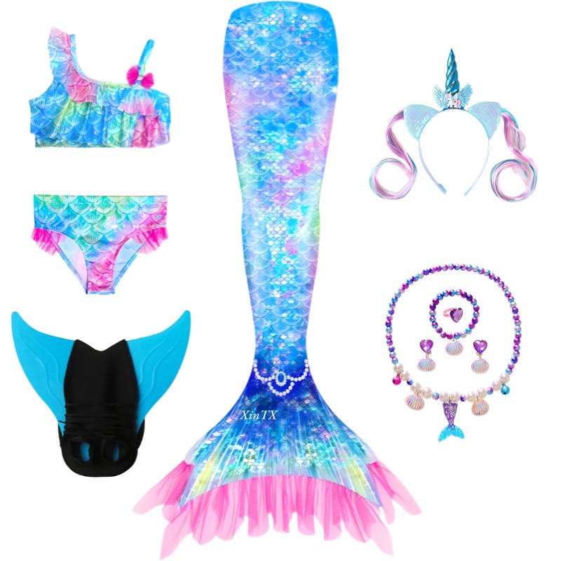 ชุดนางเงือกสำหรับเด็กผู้หญิง ห - Swim Fins บทวิจารณ์และราคา