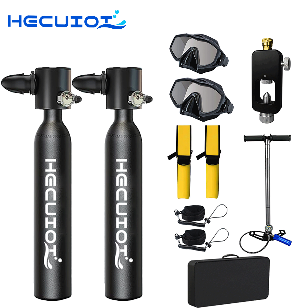 HECUIOI Mini Scuba ถังอุปกรณ์ด - Snorkel Set บทวิจารณ์และราคา