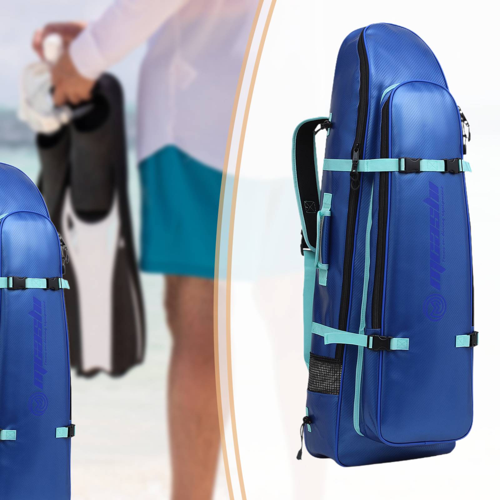 กระเป๋าใส่ฟินดำน้ำแบบพกพา กระเ - Snorkeling Gear บทวิจารณ์และราคา