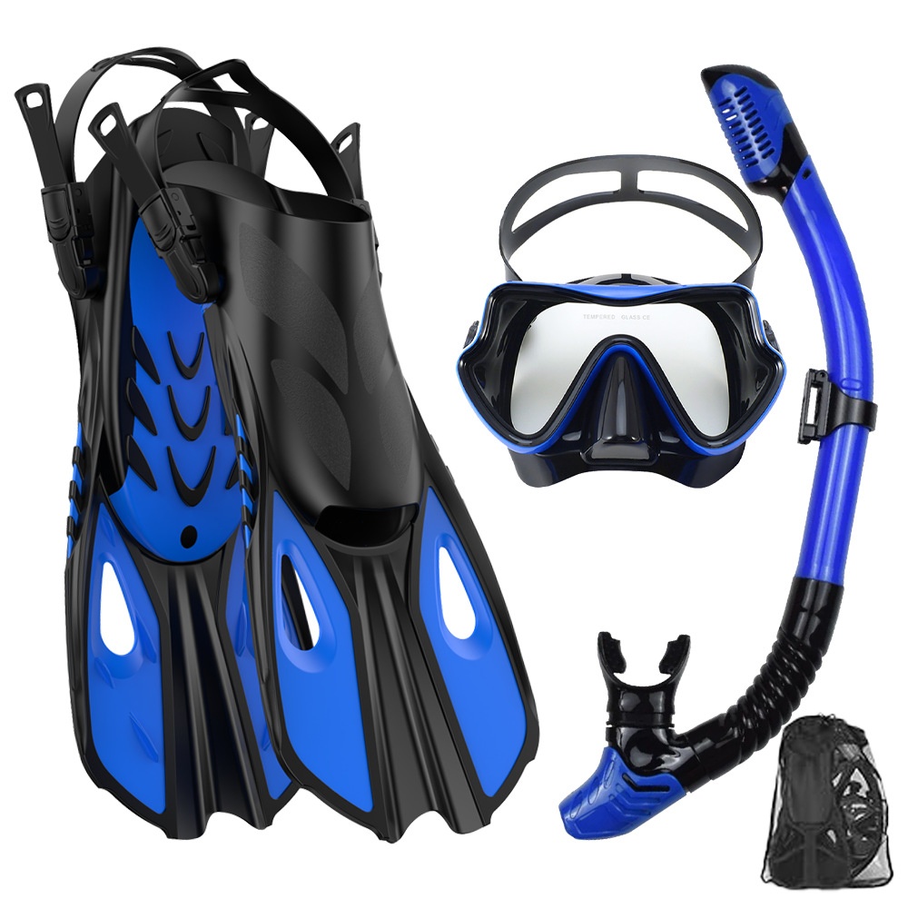 ชุดดำน้ำตื้น หน้ากากดำน้ำและสน - Snorkel Set บทวิจารณ์และราคา